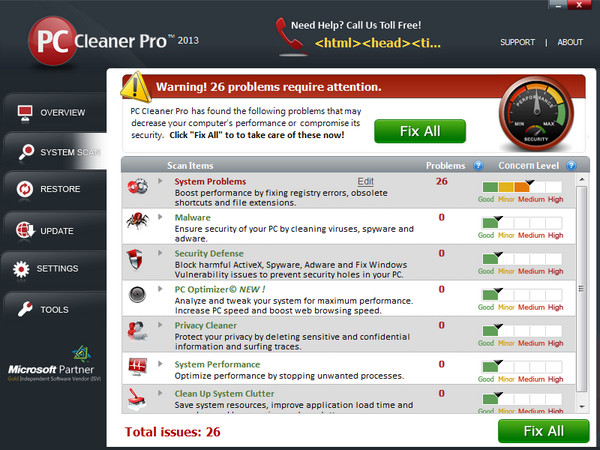 PC Cleaner Pro 2013