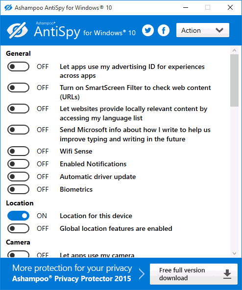 Ashampoo AntiSpy