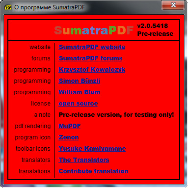 Sumatra PDF 2.0.5418 Pre-Release