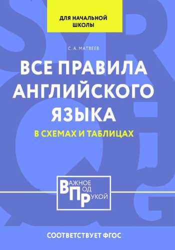 Все правила английского языка для начальной школы в таблицах и схемах