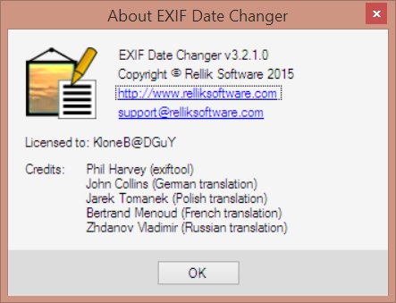 EXIF Date Changer