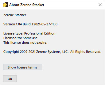 Zerene Stacker Professional 1.04 Build T202105271130