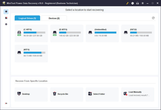 MiniTool Power Data Recovery Personal / Business 10.0