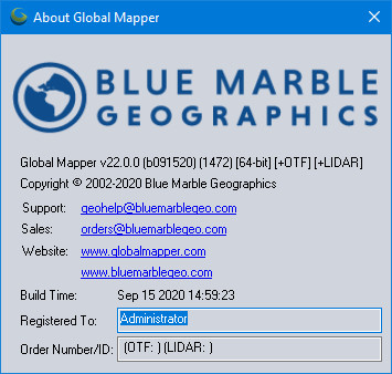 Global Mapper 22.0.0