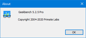 Geekbench Pro 5.2.5