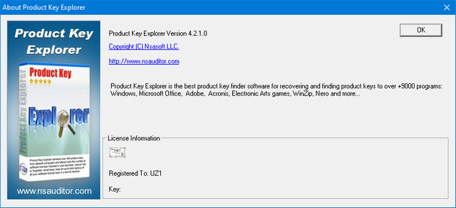 Nsasoft Product Key Explorer 4.2.1.0