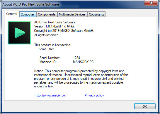 MAGIX ACID Pro Next Suite 1.0.1.17
