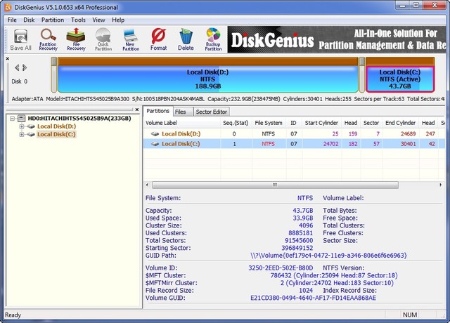 DiskGenius Professional 5.1.0.653