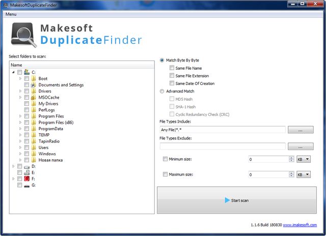 Makesoft DuplicateFinder 1.1.6 Build 180830