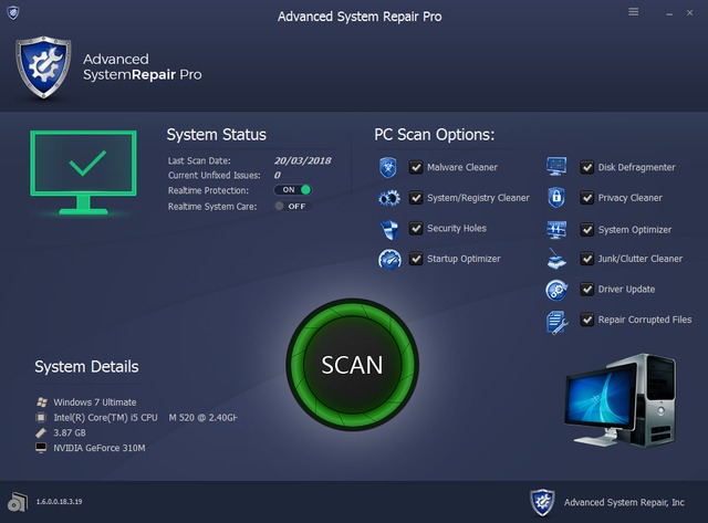 Advanced System Repair Pro 1.6.0.0.18.3.19