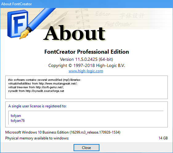 High-Logic FontCreator Professional Edition