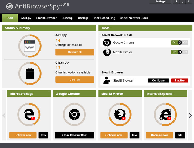 Abelssoft AntiBrowserSpy