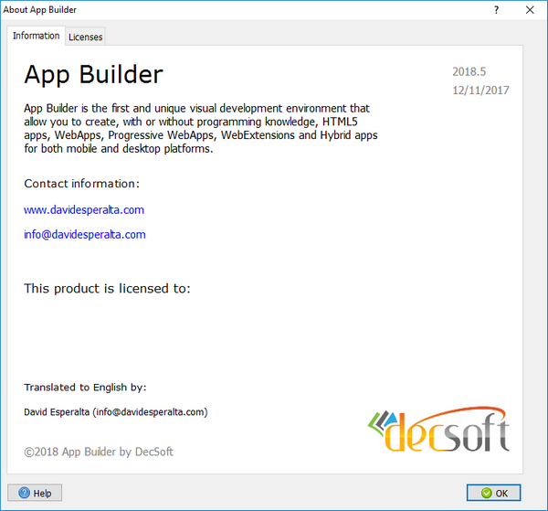 App Builder 2018.5