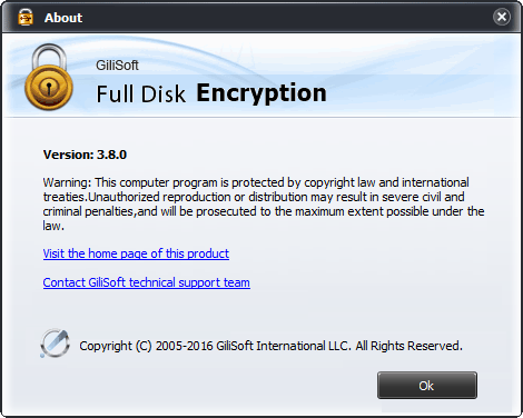 GiliSoft Full Disk Encryption 3.8.0