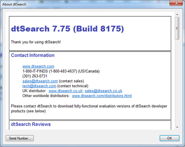 DtSearch Desktop