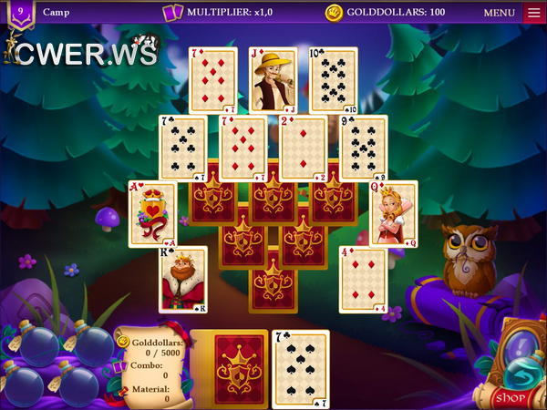 скриншот игры Wizard's Quest Solitaire