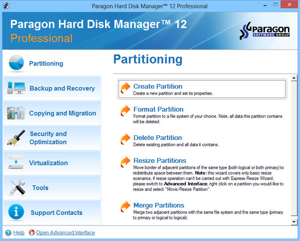 Paragon Hard Disk Manager 12 Professional