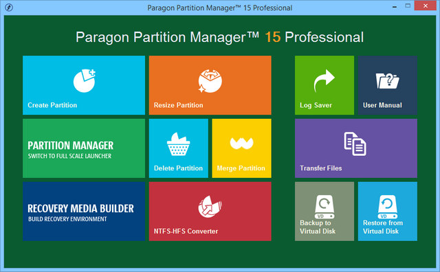 Paragon Partition Manager 15