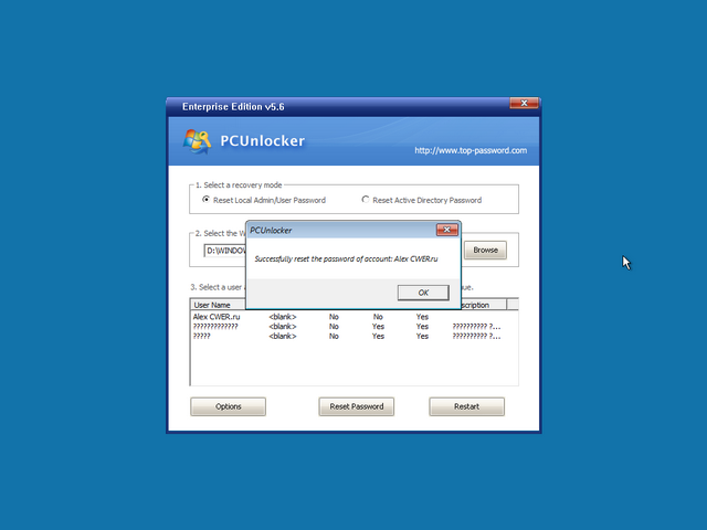 PCUnlocker WinPE