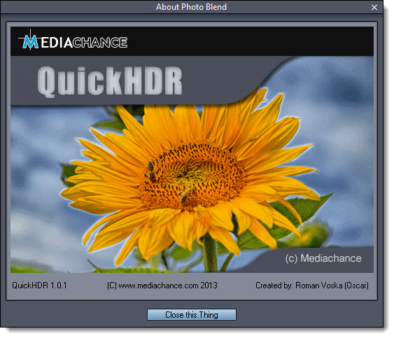 MediaChance QuickHDR 1.0.1