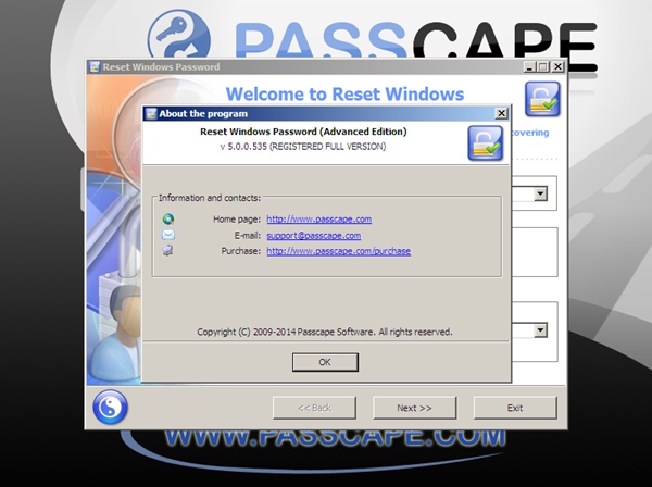 Passcape Software Reset Windows Password