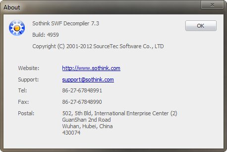 Sothink SWF Decompiler 7.3 Build 4959