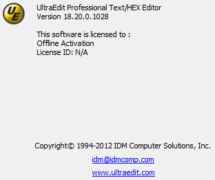 UltraEdit 18.20.0.1028